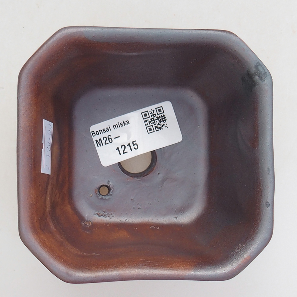Ceramiczna miska do bonsai 10 x 10 x 6 cm, kolor metaliczny
