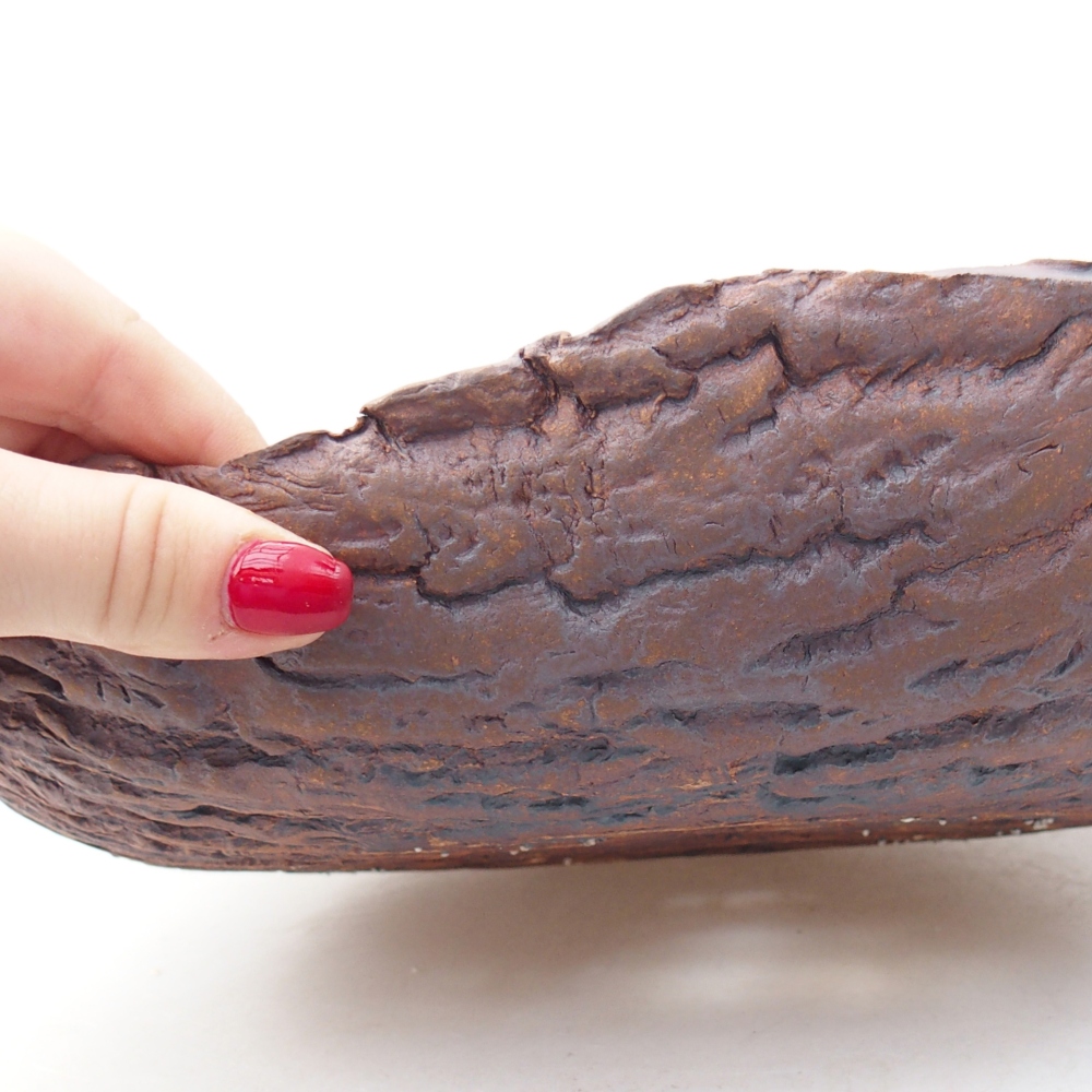 Ceramiczna muszla 28 x 21,5 x 8,5 cm, kolor brązowy