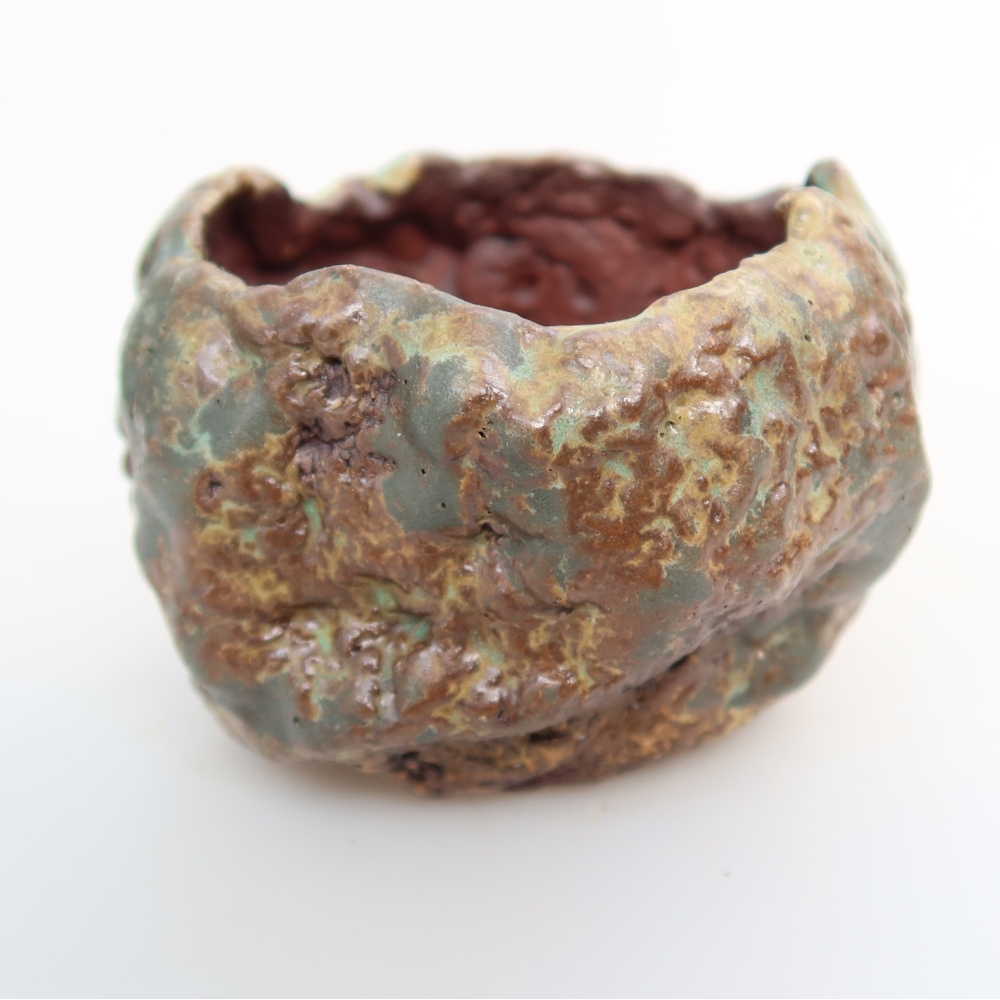 Ceramiczna skorupka  7 x 6,5 x 5,5 cm, kolor zielony
