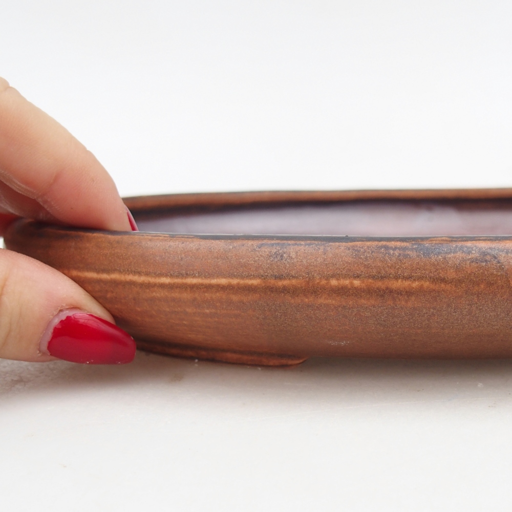 Ceramiczna miska na bonsai 22 x 17 x 3 cm, różowa