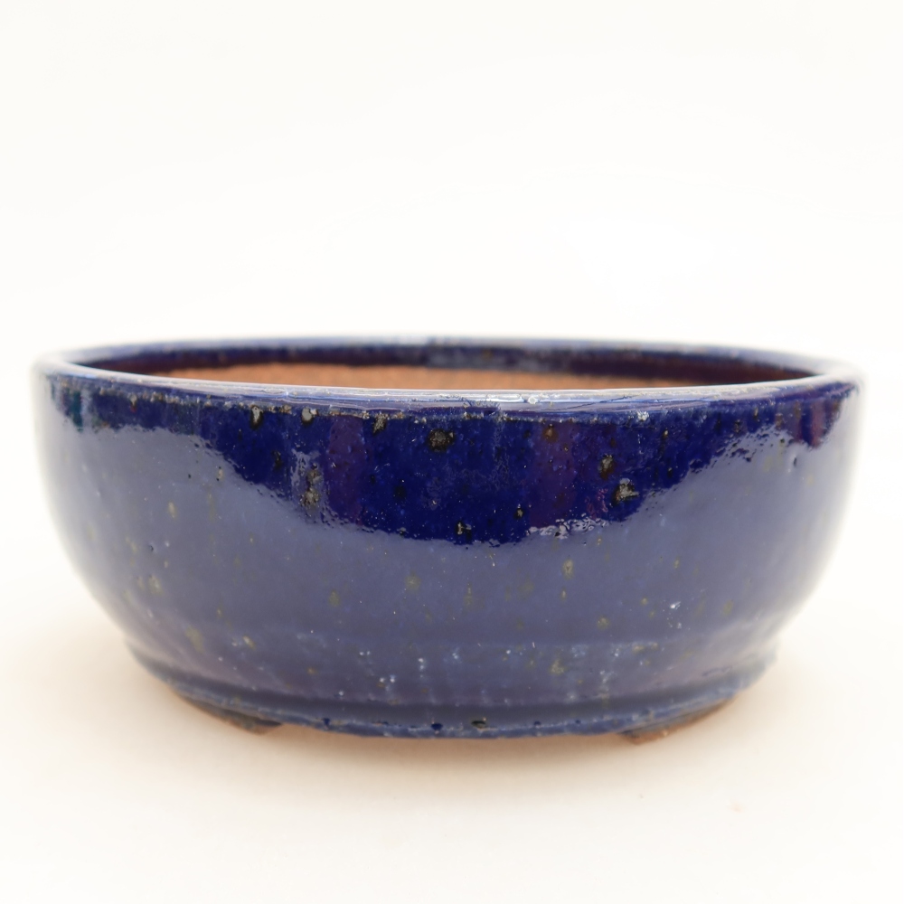 Ceramiczna miska do bonsai 13,5 x 13,5 x 5 cm, kolor niebieski