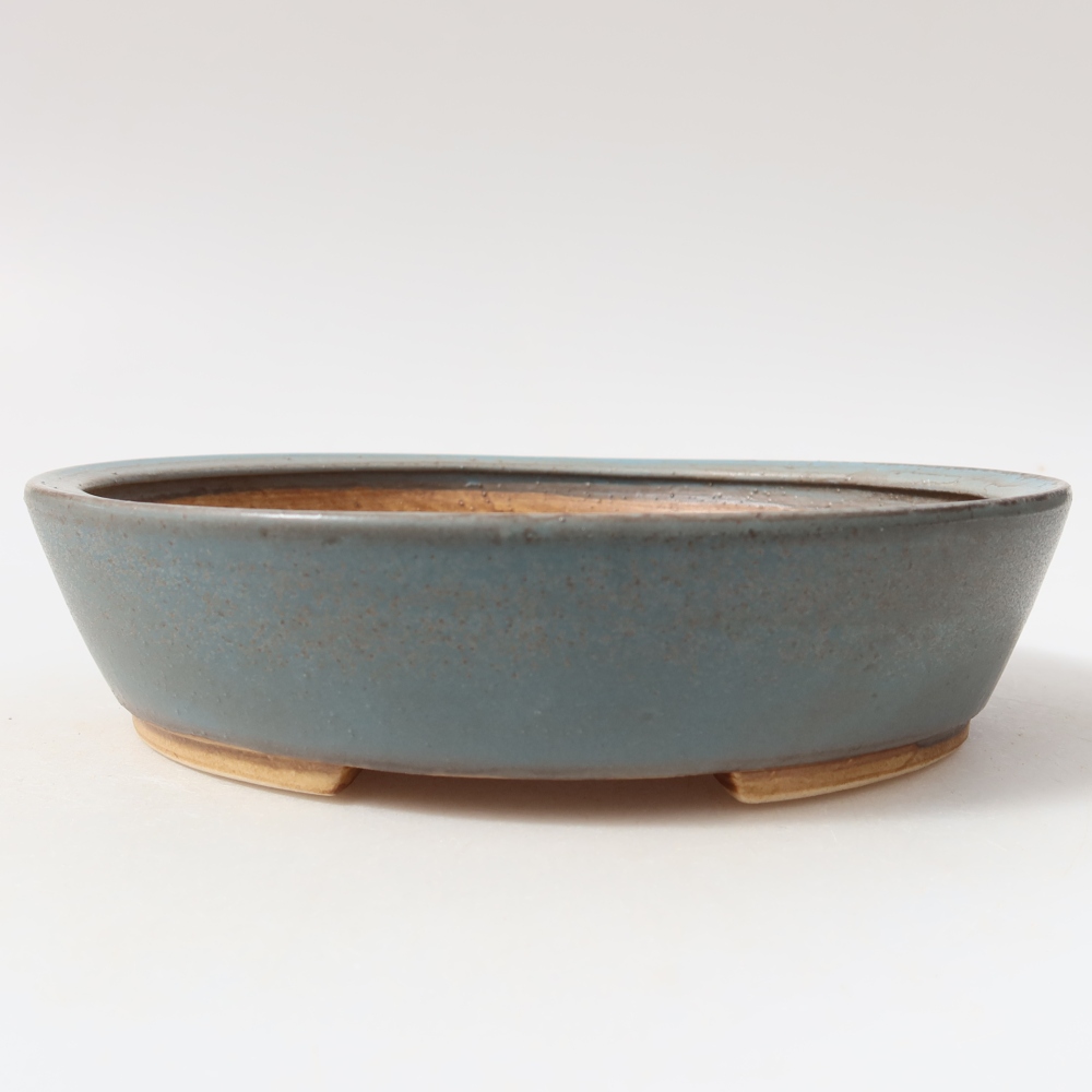 Ceramiczna miska do bonsai 18,5 x 16,5 x 4,5 cm, kolor niebieski