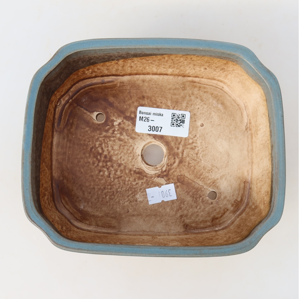 Ceramiczna miska do bonsai 17,5 x 14,5 x 5 cm, kolor niebieski