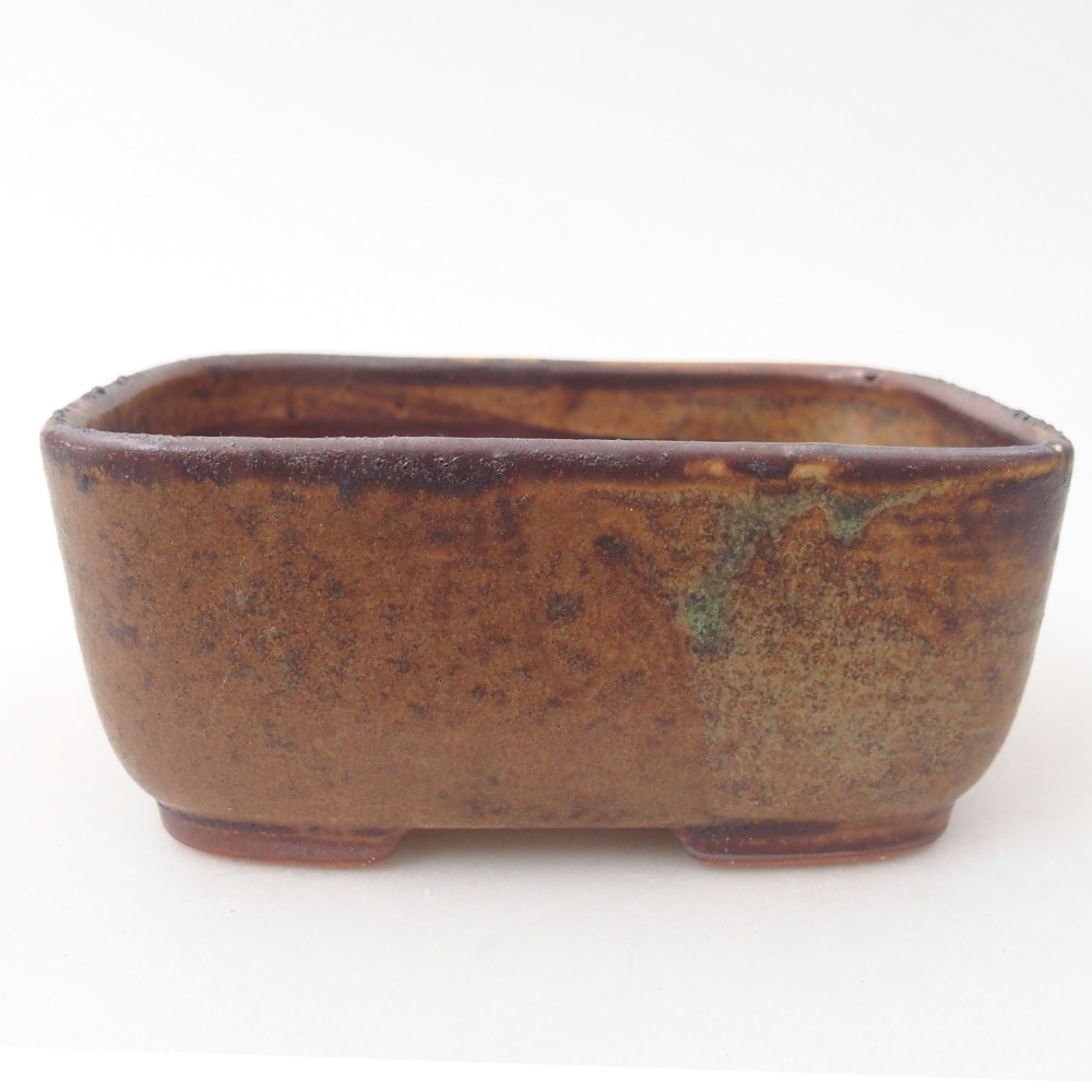 Ceramiczna miska do bonsai 12,5 x 9,5 x 5 cm, brązowa