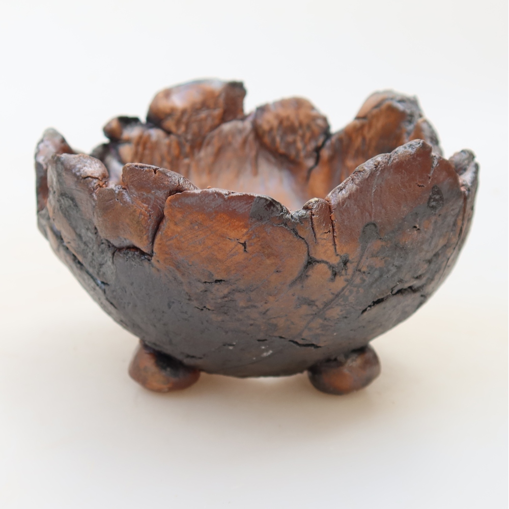 Ceramiczna skorupa 10,5 x 10,5 x 7 cm, kolor brązowy