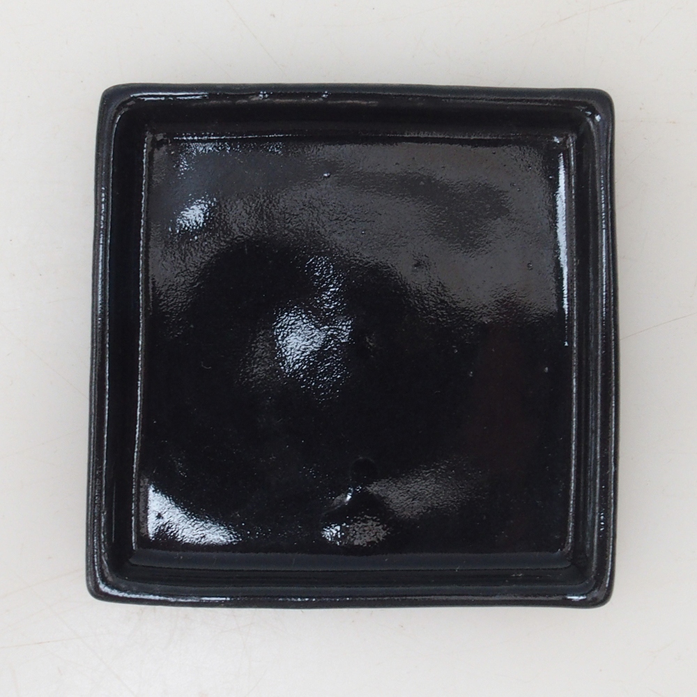 Bonsai bowl kwadratowy S - 8 x 8 x 1 cm - czarny