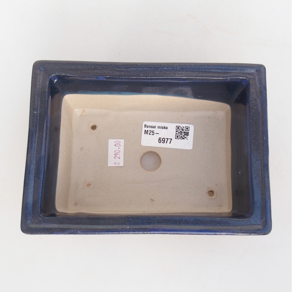 Ceramiczna miska do bonsai 16 x 12 x 6 cm, kolor niebieski