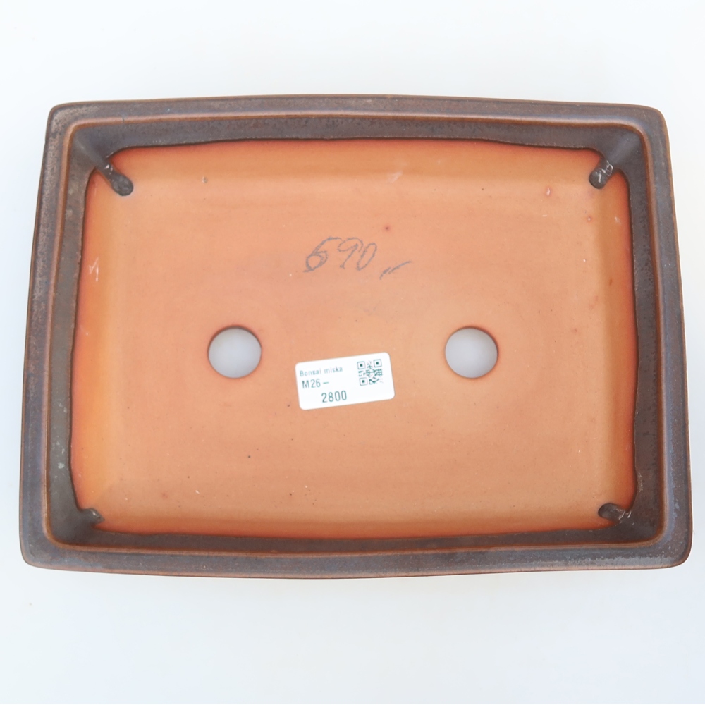Ceramiczna miska  26 x 20 x 5 cm, kolor brązowy