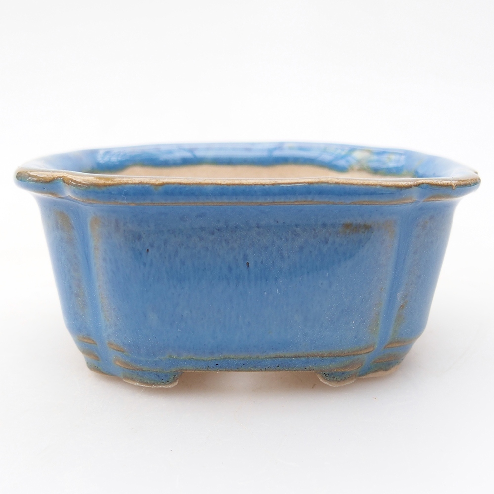 Mini miska do bonsai 7,5 x 7 x 3 cm, kolor niebieski