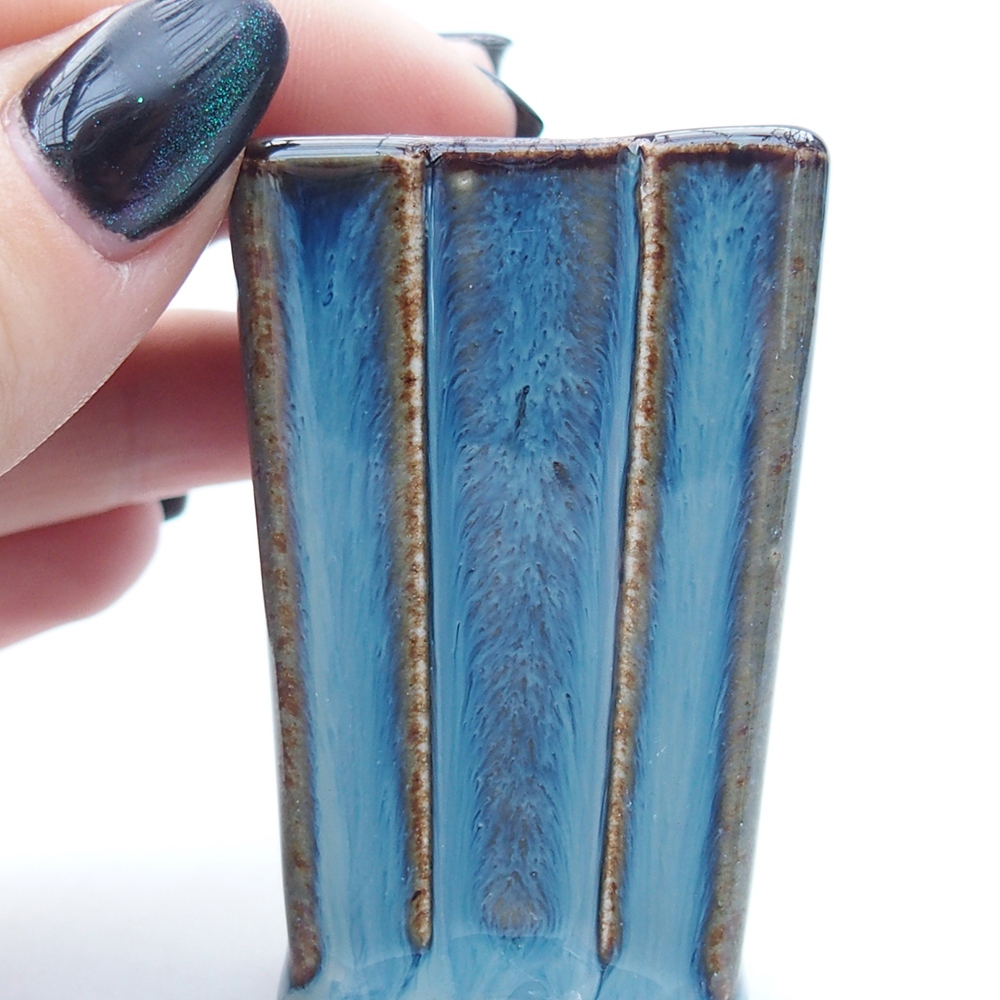 Mini miska do bonsai 3,5 x 3,5 x 5,5 cm, kolor niebieski