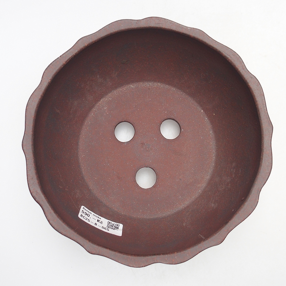 Miska 19 x 19 x 9,5 cm brązowo-czerwona