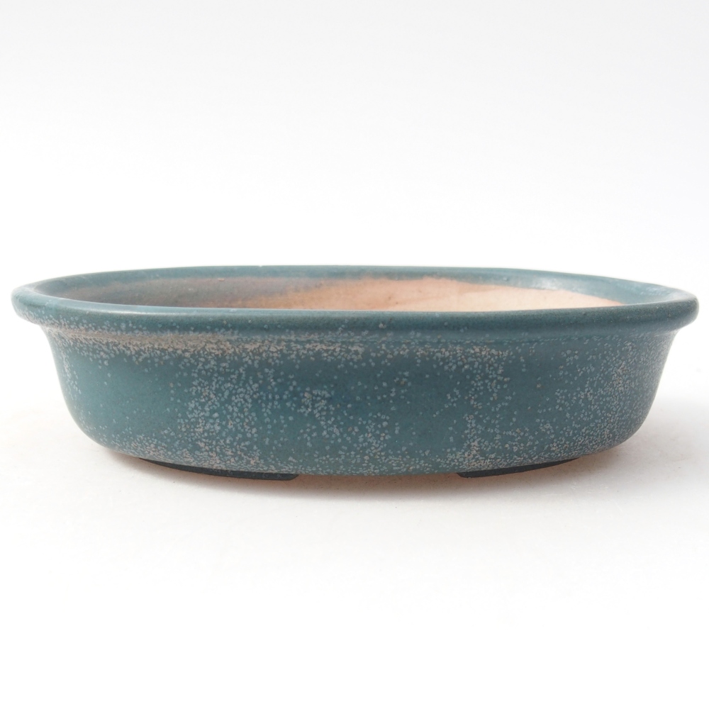 Ceramiczna miska do bonsai 14,5 x 10,5 x 3,5 cm, kolor niebieski