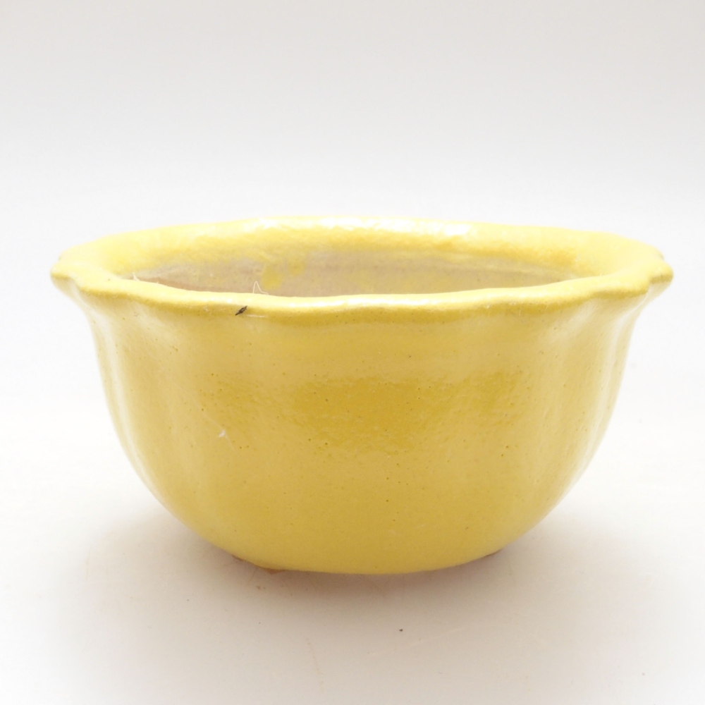 Ceramiczna miska bonsai 7 x 3 x 3,5 cm, żółta