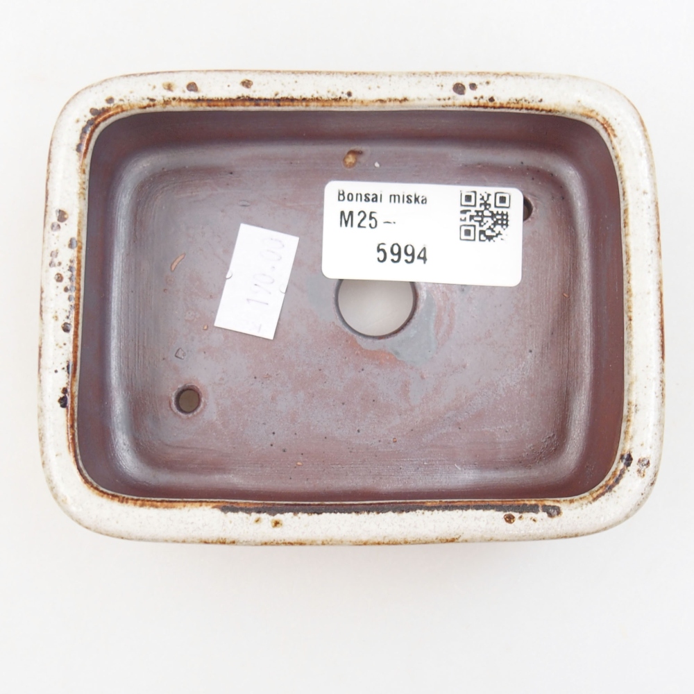 Ceramiczna miska bonsai 11 x 8,5 x 3 cm, kolor biały