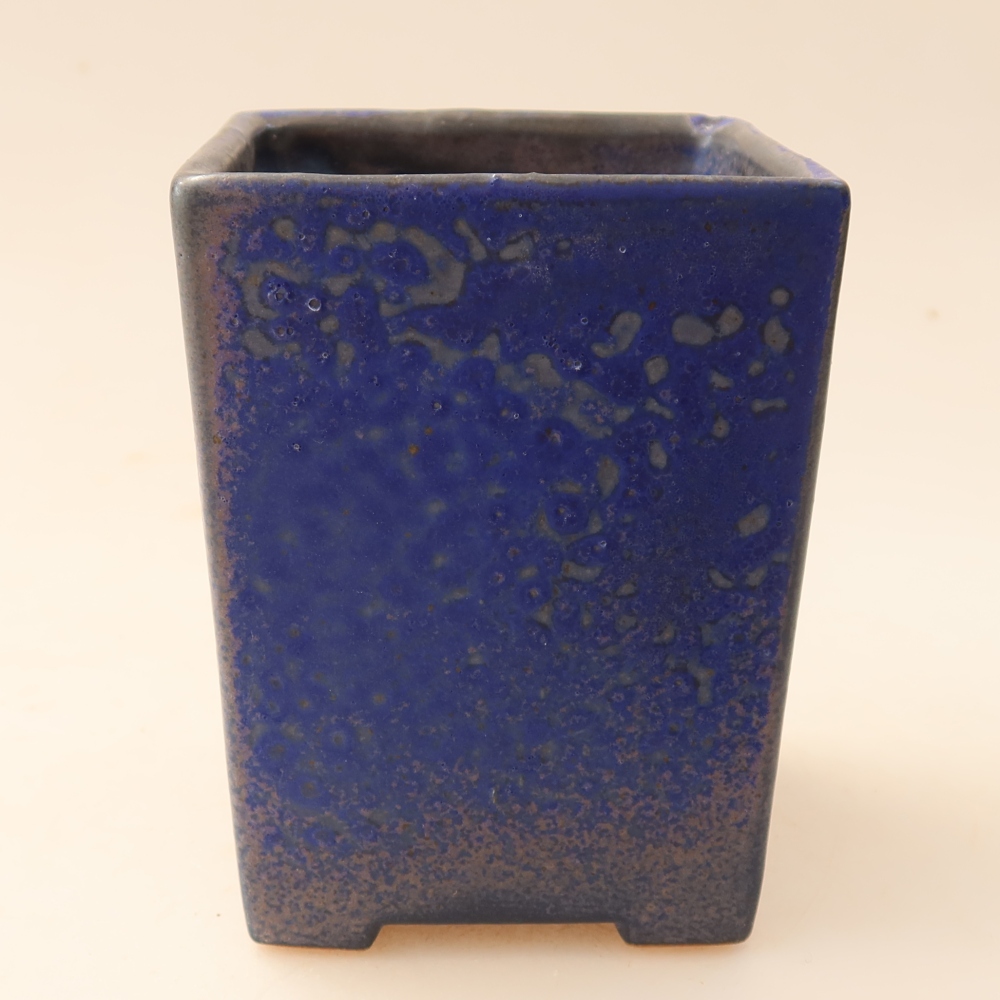 Ceramiczna miska do bonsai 7,5 x 7,5 x 10 cm, kolor niebieski