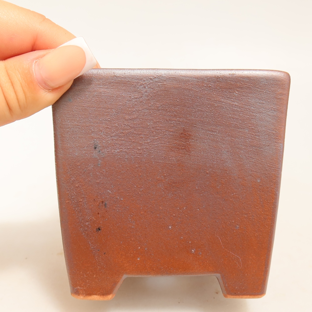 Ceramiczna miska do bonsai 9 x 9 x 8,5 cm, kolor metaliczny