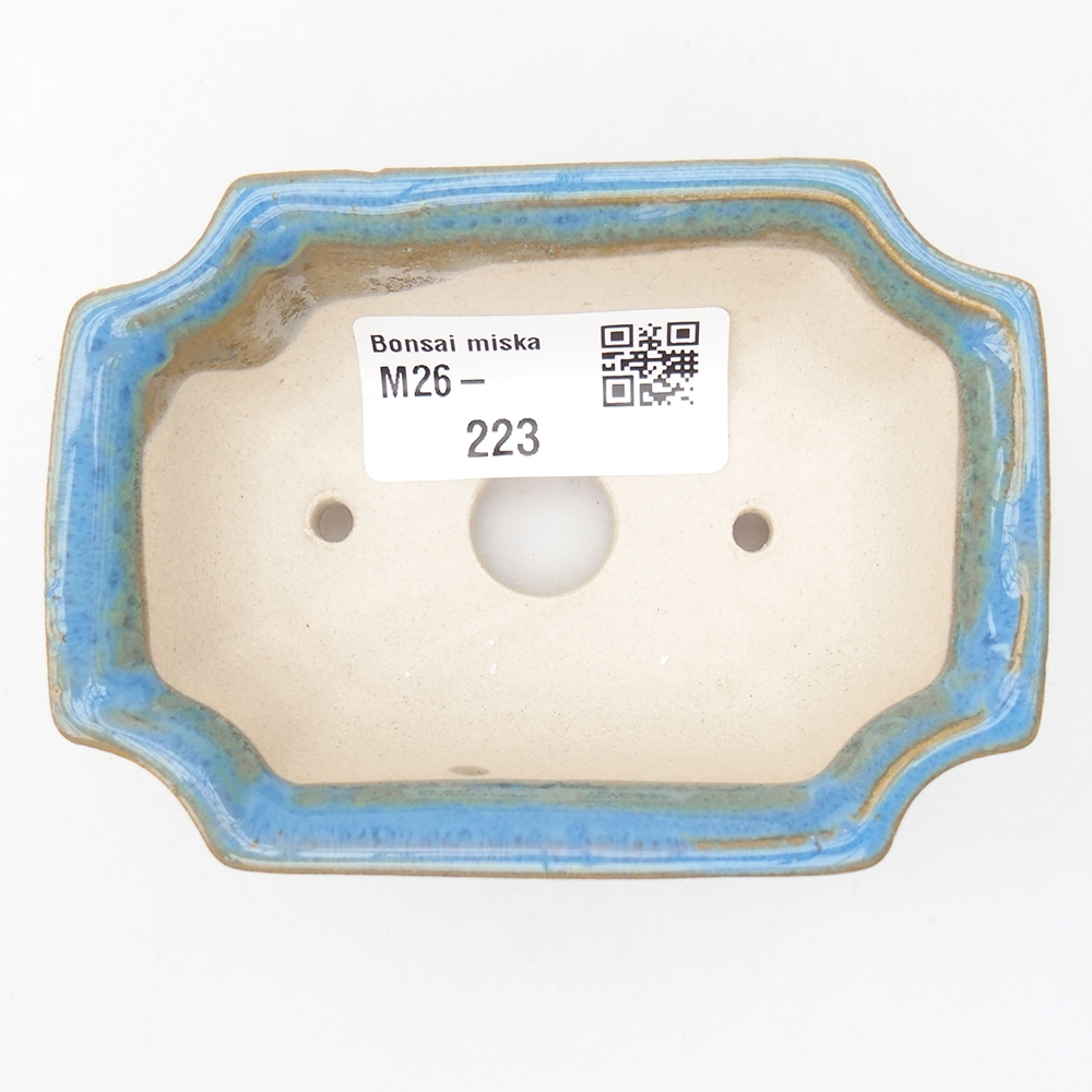 Mini miska do bonsai 9 x 6,5 x 3,5 cm, kolor niebieski