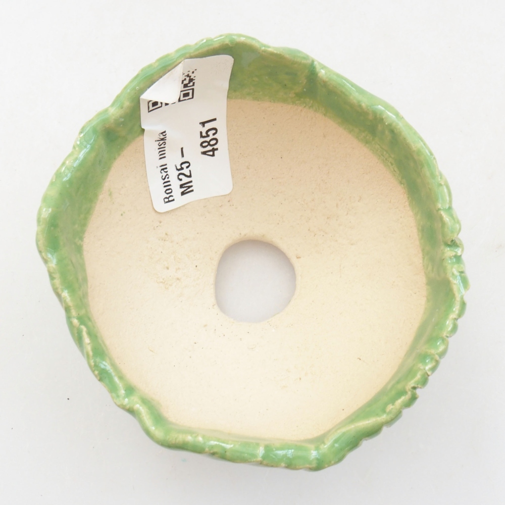 Muszla ceramiczna 7,5 x 7 x 4,5 cm, kolor zielony