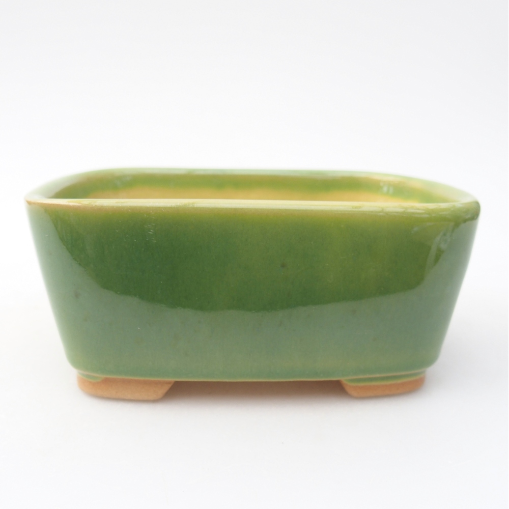 Ceramiczna miska do bonsai 13,5 x 10,5 x 6 cm, zielona