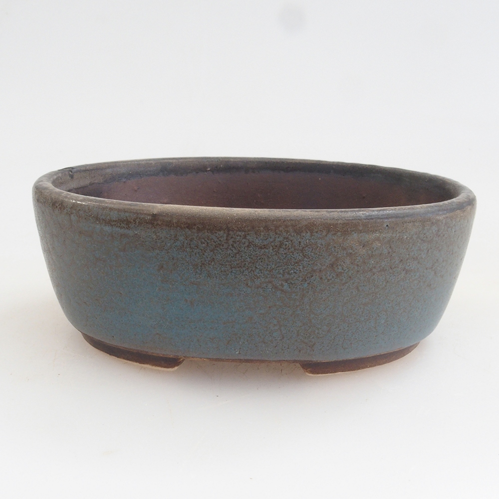 Ceramiczna miska do bonsai 9,5 x 8 x 3 cm, kolor niebieski