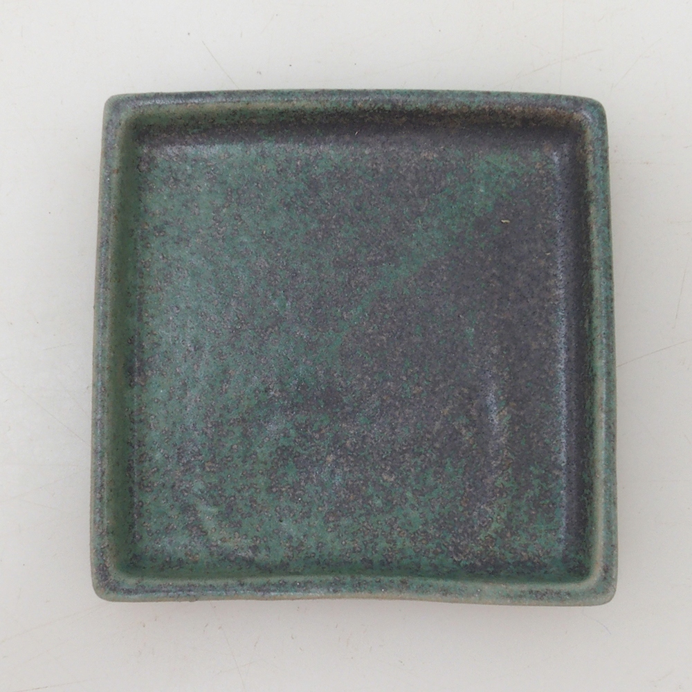 Bonsai bowl square S - 8 x 8 x 1 cm - zielony