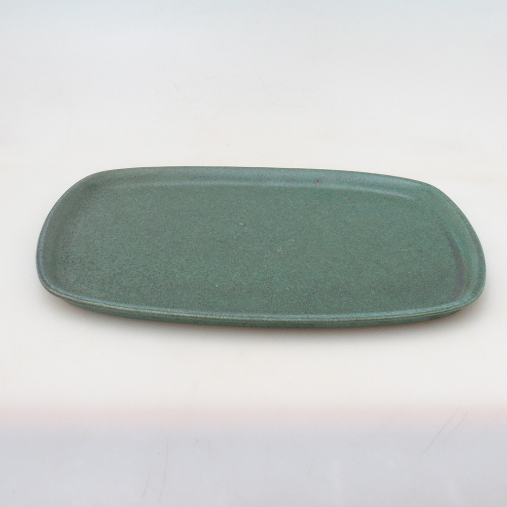 Ceramiczny spodek H09 – 28,5 x 19,5 x 1,5 cm – zielony