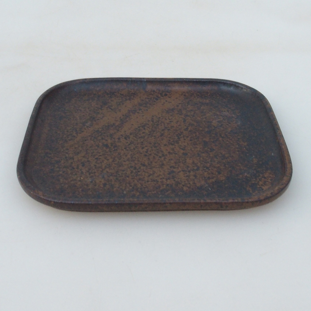 Miska ceramiczna H38 -12 x 11 x 1 cm - brązowa