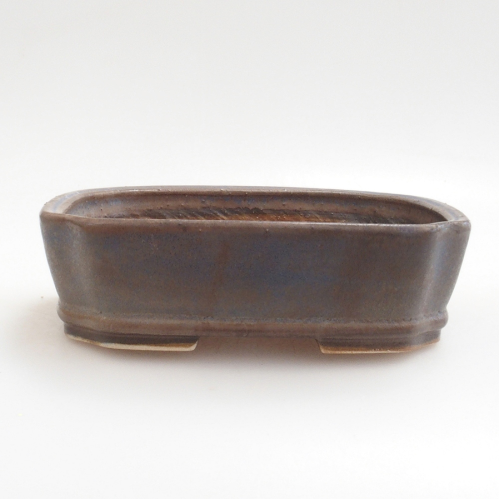 Ceramiczna miska do bonsai 17 x 14 x 4,5 cm, kolor niebieski