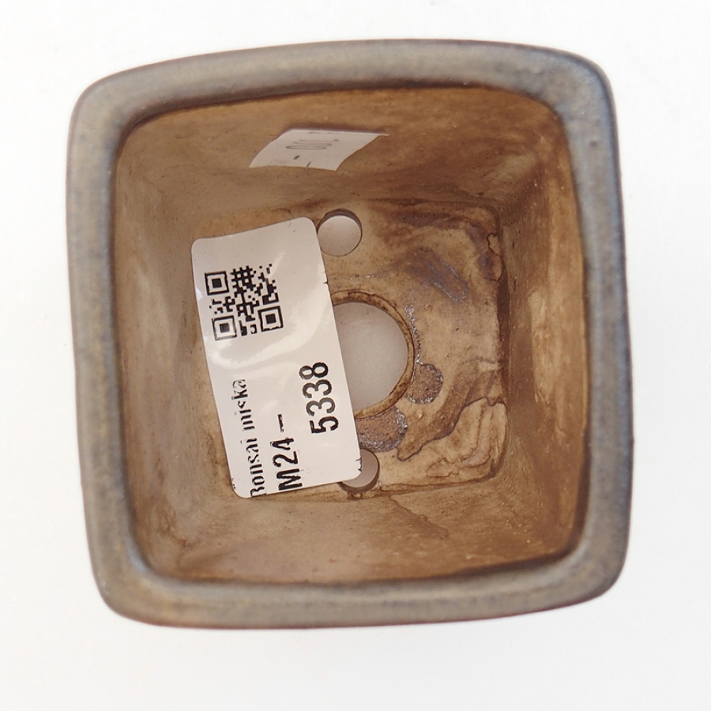 Ceramiczna miska bonsai 6,5 x 6,5 x 7 cm, kolor brązowy