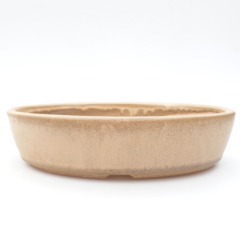 Ceramiczna miska bonsai 18,5 x 13,5 x 4,5 cm, kolor beżowy
