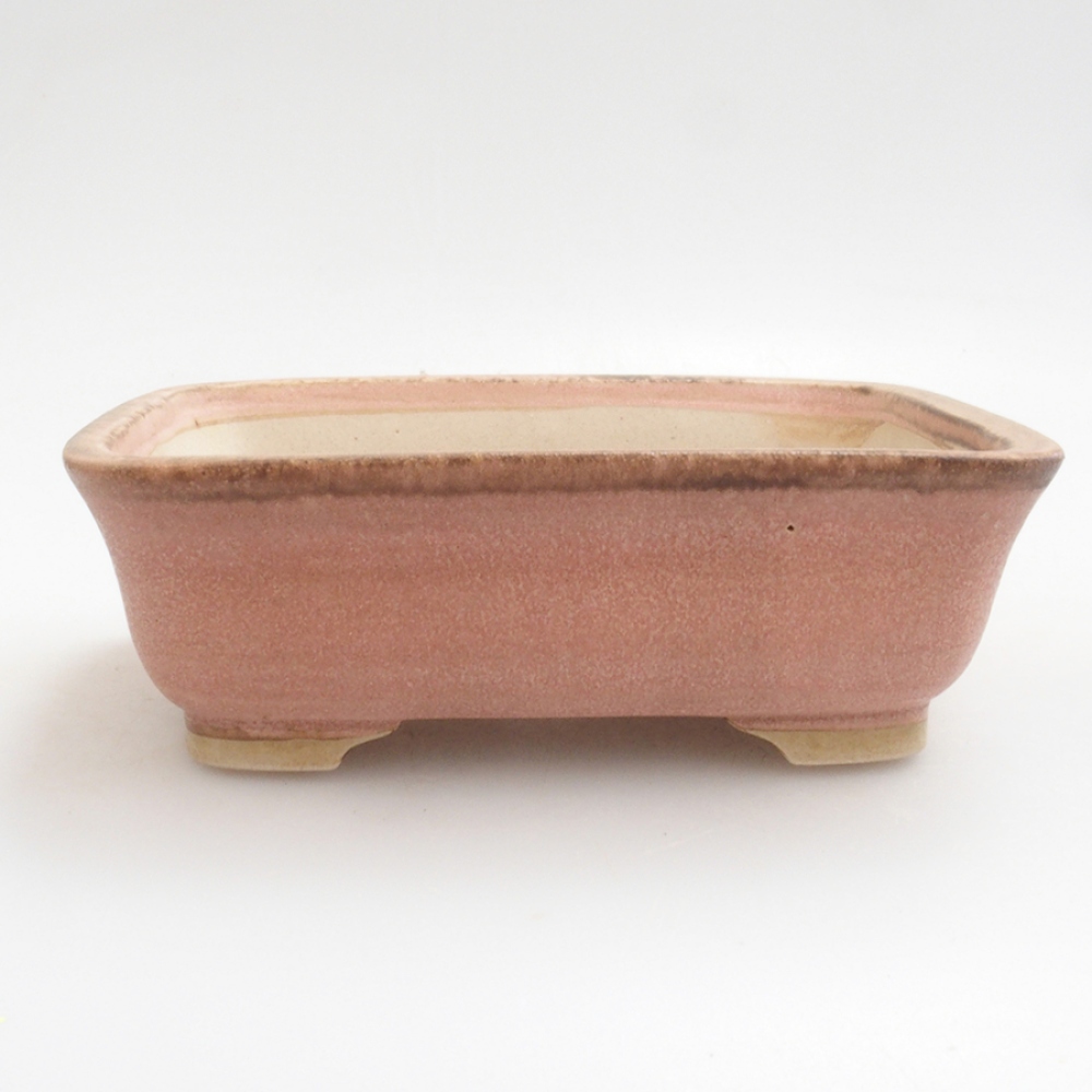 Ceramiczna miska do bonsai 14,5 x 12 x 4,5 cm, kolor różowy