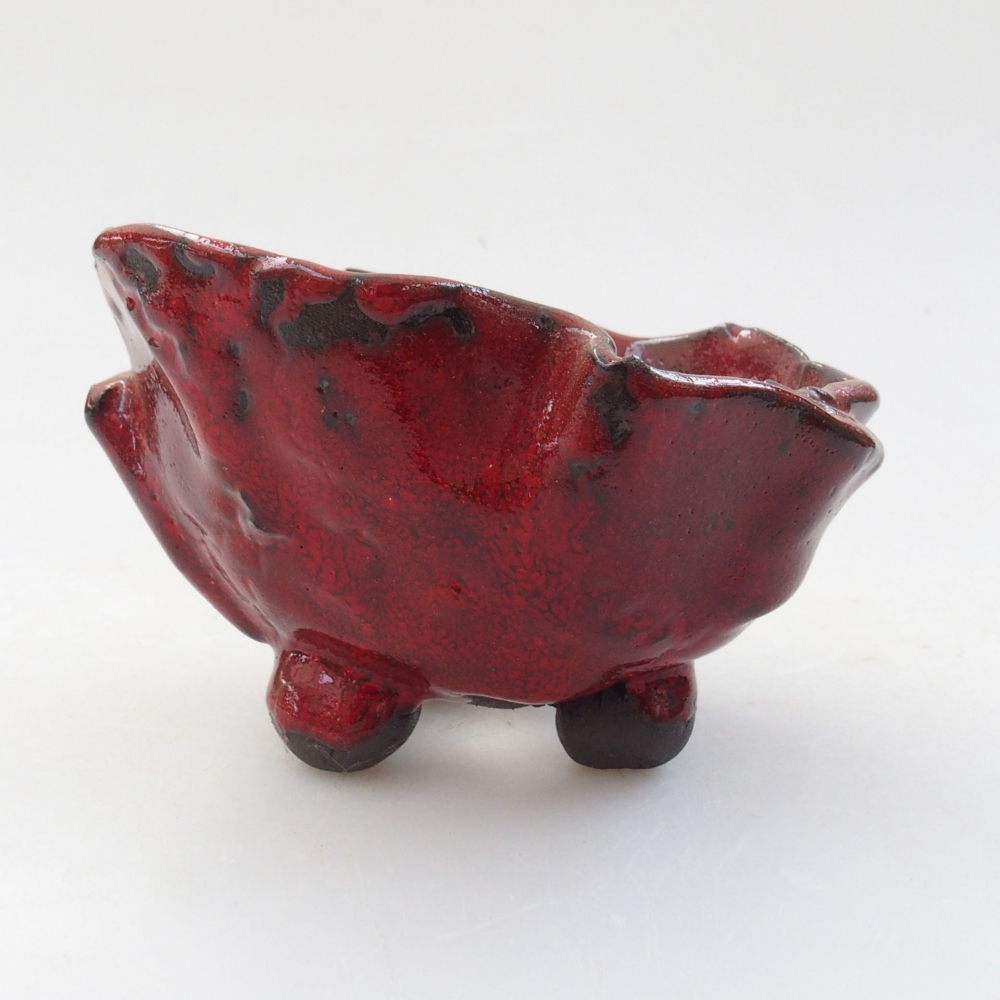 Muszla ceramiczna 8,5 x 8 x 6 cm, kolor czerwony
