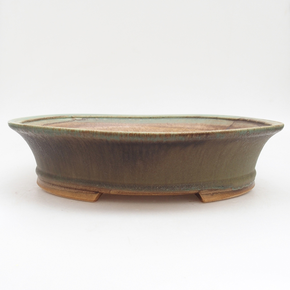 Ceramiczna miska bonsai 32 x 29 x 7 cm, kolor zielony
