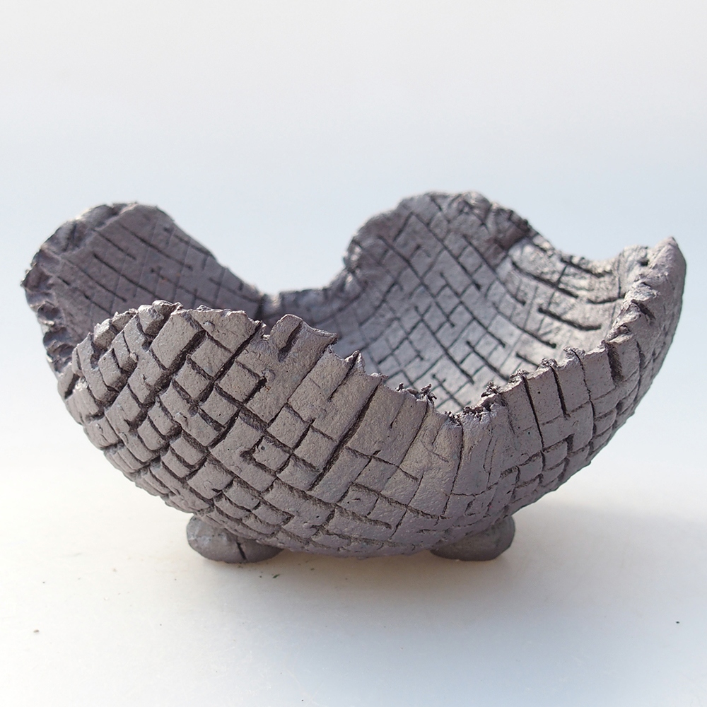 Muszla ceramiczna 13 x 12,5 x 7,5 cm, kolor metaliczny