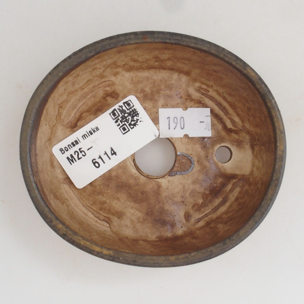 Ceramiczna miska do bonsai 9,5 x 8 x 3 cm, kolor brązowy