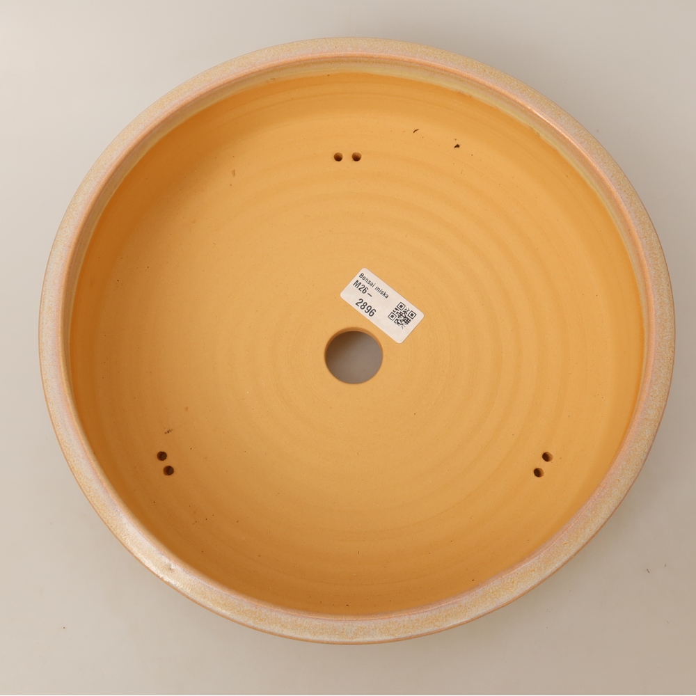 Ceramiczna miska do bonsai 27,5 x 27,5 x 7,5 cm, kolor beżowy
