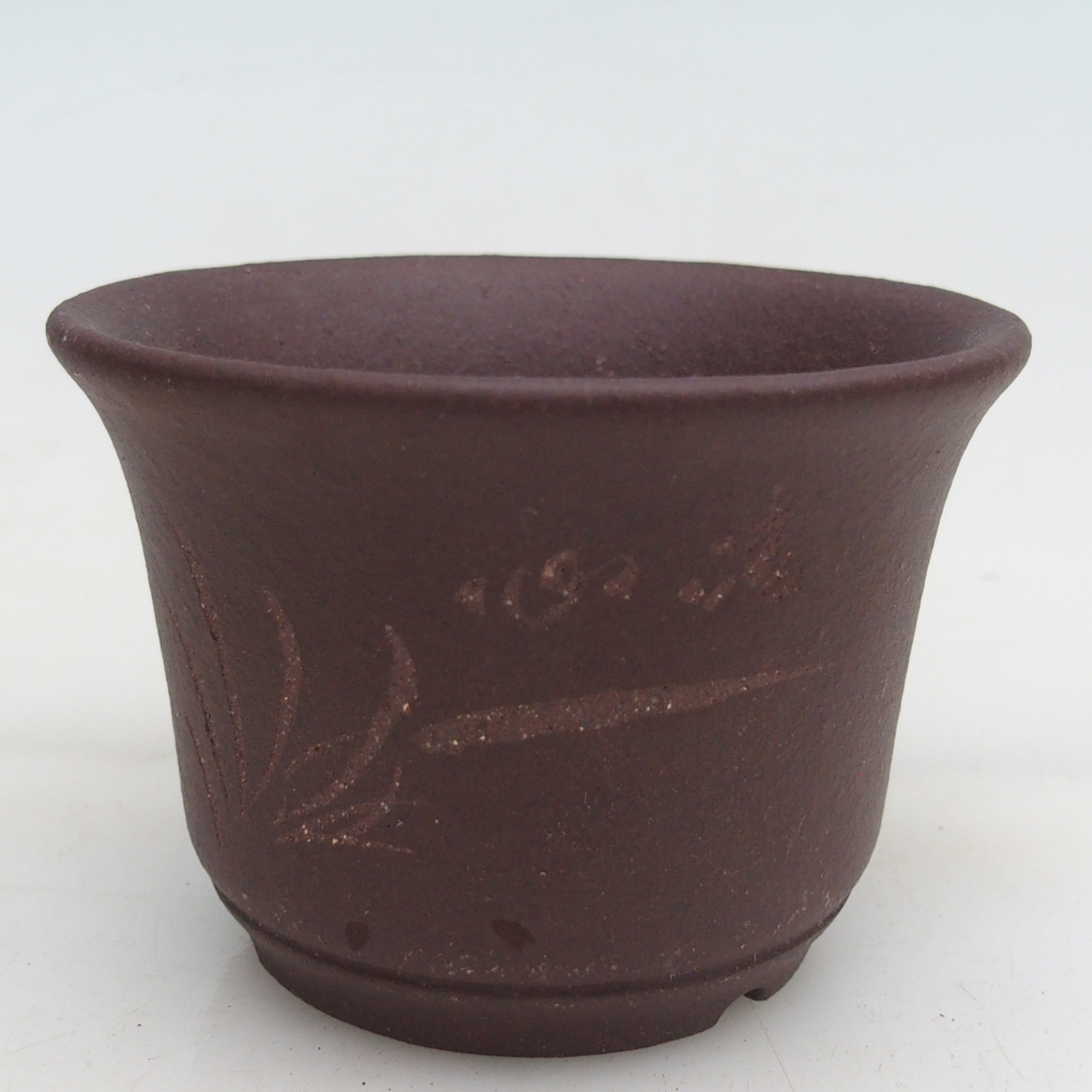 Ceramiczna miska do bonsai 9,5 x 9,5 x 6,5 cm, brązowa