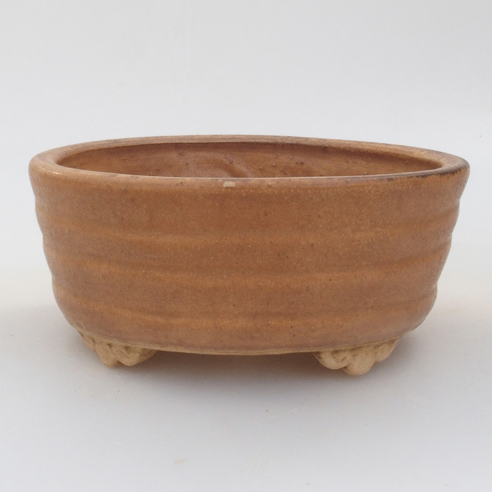 Ceramiczna miska do bonsai 10,5 x 9 x 4 cm, kolor brązowy