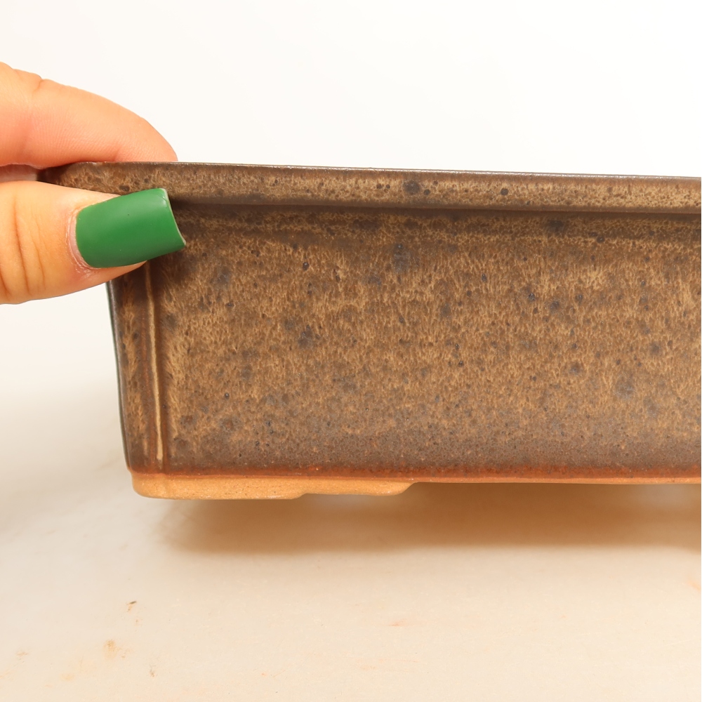 Miska ceramiczna  20 x 15,5 x 5,5 cm, kolor brązowy