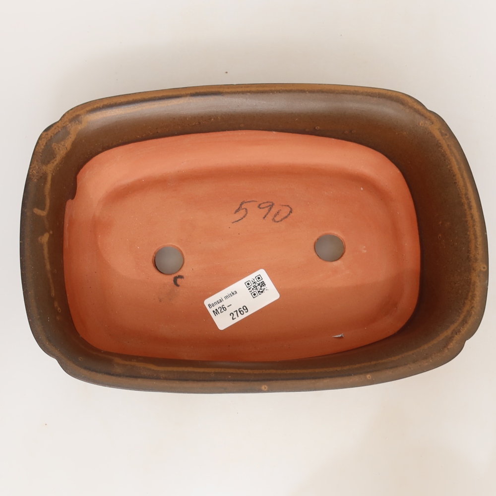 Ceramiczna miska  24 x 17 x 6 cm, kolor brązowy