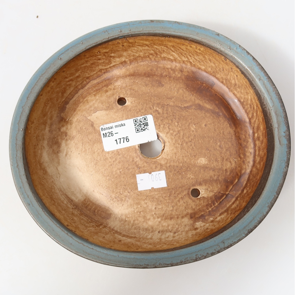 Ceramiczna miska do bonsai 18,5 x 16,5 x 4,5 cm, kolor niebieski