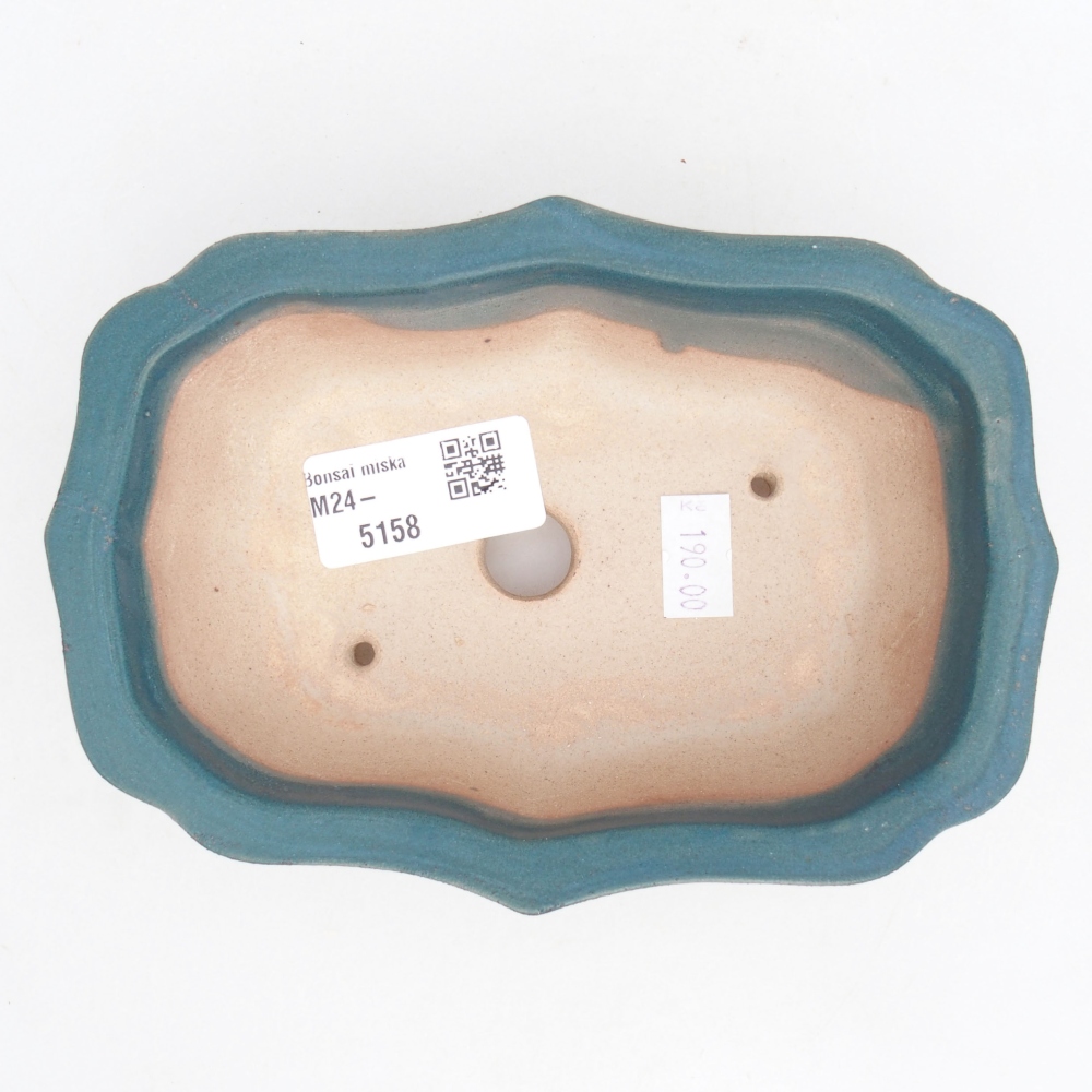 Ceramiczna miska bonsai 15,5 x 11,5 x 4,5 cm, kolor niebieski