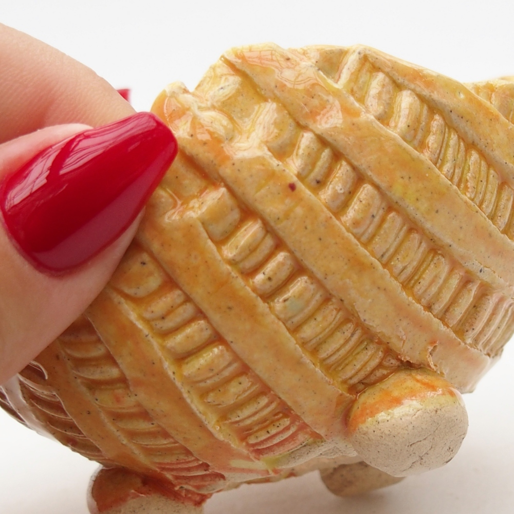 Muszla ceramiczna 9 x 8 x 6 cm, żółta