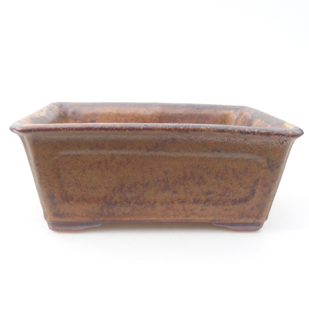 Ceramiczna miska do bonsai 13,5 x 10 x 5,5 cm, brązowa