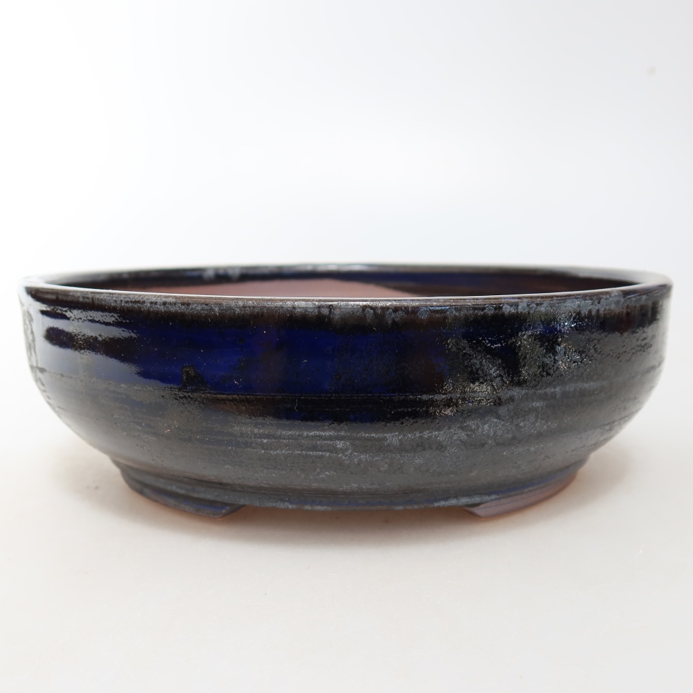 Ceramiczna miska do bonsai 19 x 19 x 7 cm, kolor szary