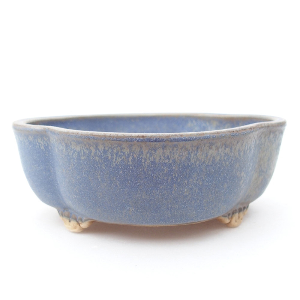 Ceramiczna miska do bonsai 13,5 x 13 x 5 cm, kolor niebieski