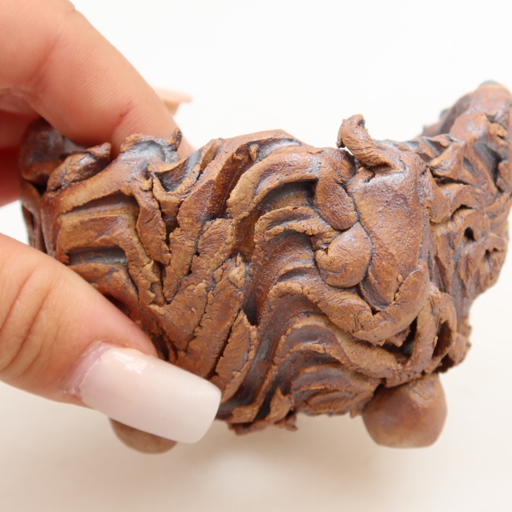 Muszla ceramiczna 9 x 8,5 x 6 cm, kolor brązowy