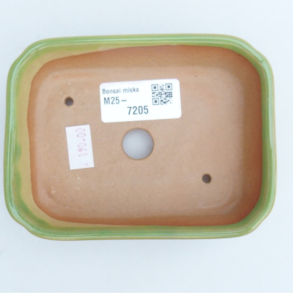Ceramiczna miska do bonsai 12 x 9 x 3 cm, zielona