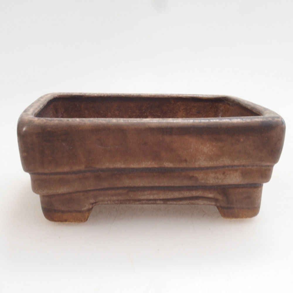 Ceramiczna miska do bonsai 9 x 7,5 x 3,5 cm, kolor brązowy