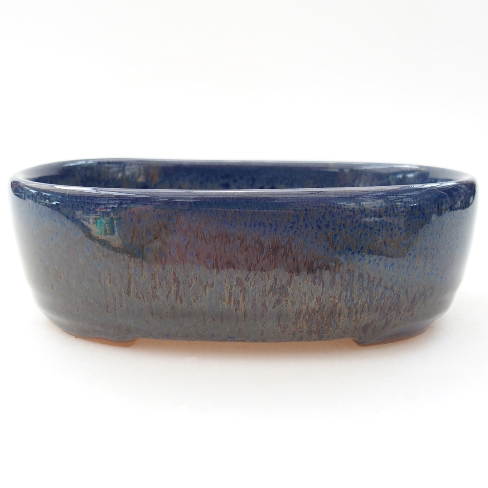 Ceramiczna miska bonsai 13 x 9 x 4 cm, kolor niebieski